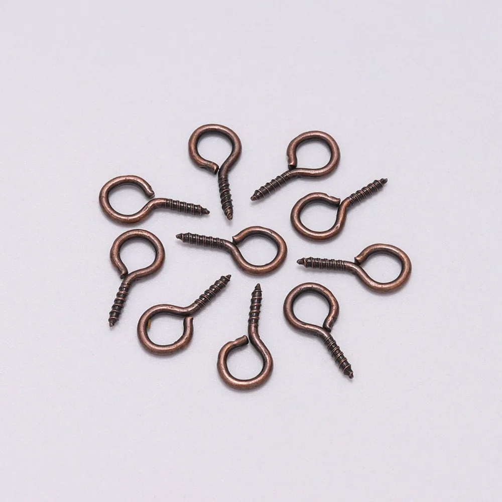 100-200pcs Small Tiny Mini Eye Pins Eyepins Hooks Eyelets Screw Threaded Gold Clasps Hooks Jewelry Findings For Making DIY