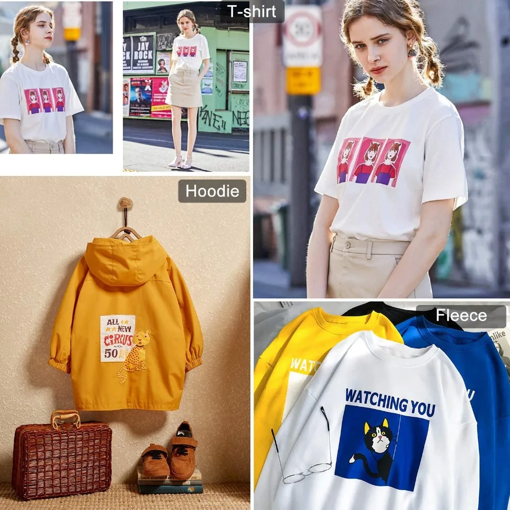 30.5cm X 100cm PU Heat Transfer Vinyl Film T-Shirt Iron On HTV Printing Crop Number Patterns for Sportswear Home Decoration