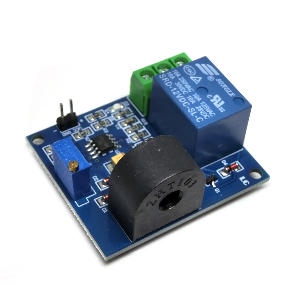 5A Overcurrent Protection Relay Module AC Current Detection Board 12V/5V/24V Relay ZMCT103C Current Transformer