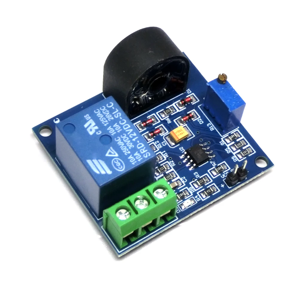5A Overcurrent Protection Relay Module AC Current Detection Board 12V/5V/24V Relay ZMCT103C Current Transformer
