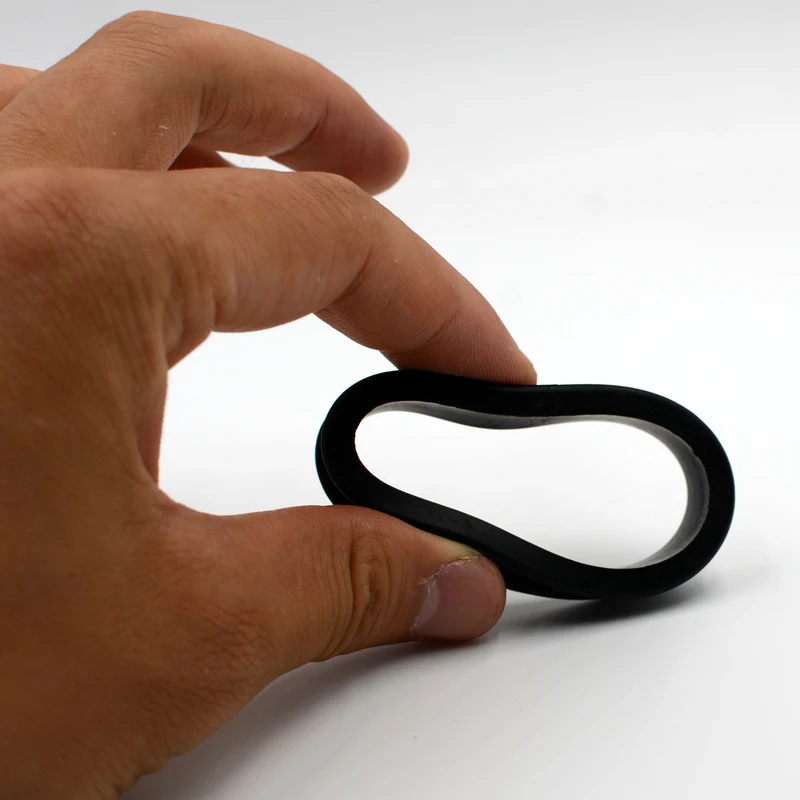 1Pair 3mm-76mm Big Size Hollow Black Silicone Flexible Double Flared Flesh Ear Tunnel Plugs Gauge Expander Stretchers Jewelry