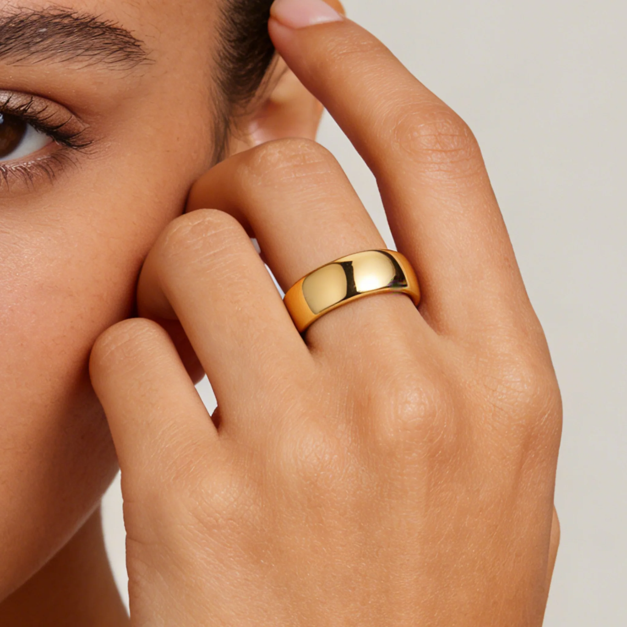 Gold Color Wedding Band Engagement Stainless steel Ring for Women Men US Sizes 4 5 6 7 8 9 10 11 12 13 14 15 Free Shipping