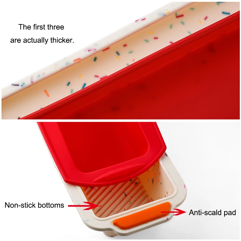FAIS DU Rectangular Silicone Bread Pan Mold Toast Bread Mold Cake Tray Long Square Cake Mould Bakeware Non-stick Baking Tools