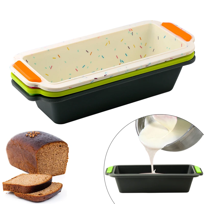 FAIS DU Rectangular Silicone Bread Pan Mold Toast Bread Mold Cake Tray Long Square Cake Mould Bakeware Non-stick Baking Tools