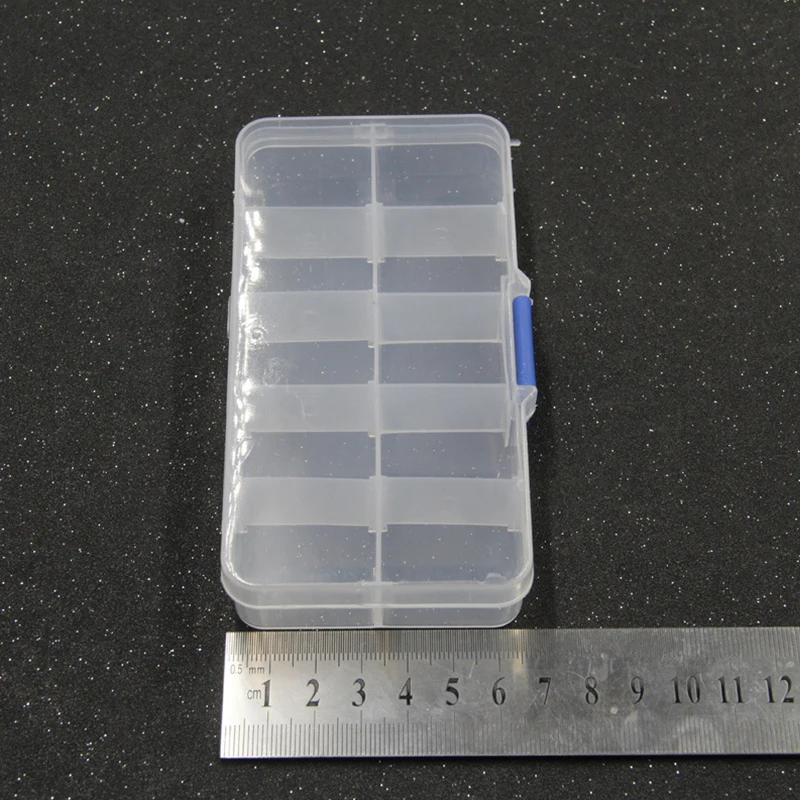 Yidensy 1pcs Square Transparent Plastic Storage Box Case 10/24 Slot Adjustable for Pills Jewelry Beads Earring Case Organizer