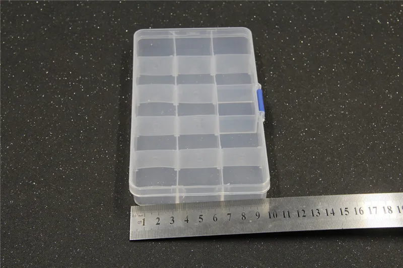 Yidensy 1pcs Square Transparent Plastic Storage Box Case 10/24 Slot Adjustable for Pills Jewelry Beads Earring Case Organizer