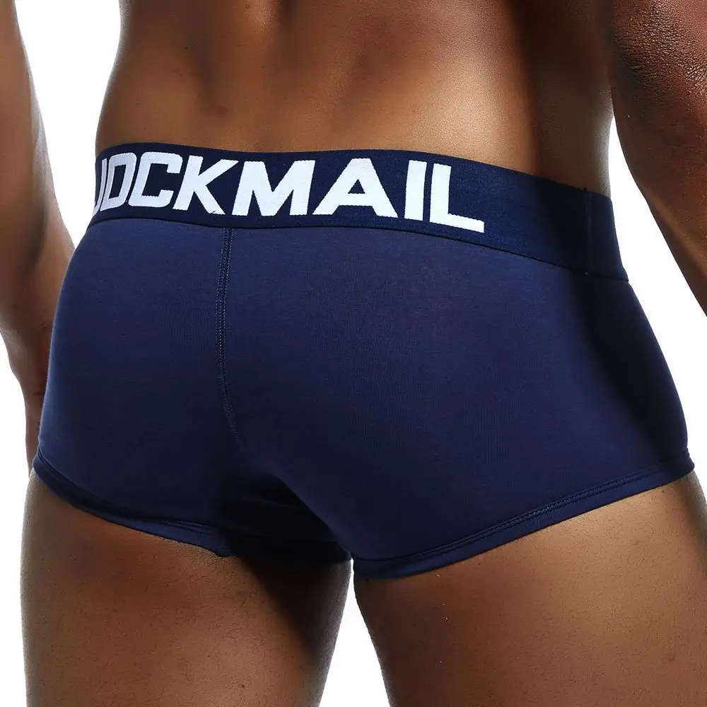 JOCKMAIL Brand Male Panties Breathable Boxers Cotton Men Underwear U convex pouch Sexy Underpants Printed leaves Homewear Shorts