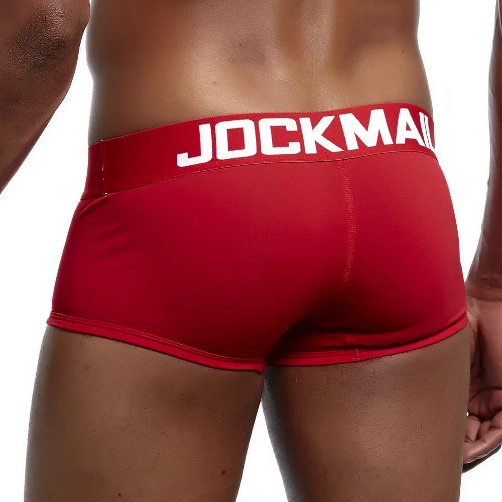 JOCKMAIL Brand Male Panties Breathable Boxers Cotton Men Underwear U convex pouch Sexy Underpants Printed leaves Homewear Shorts