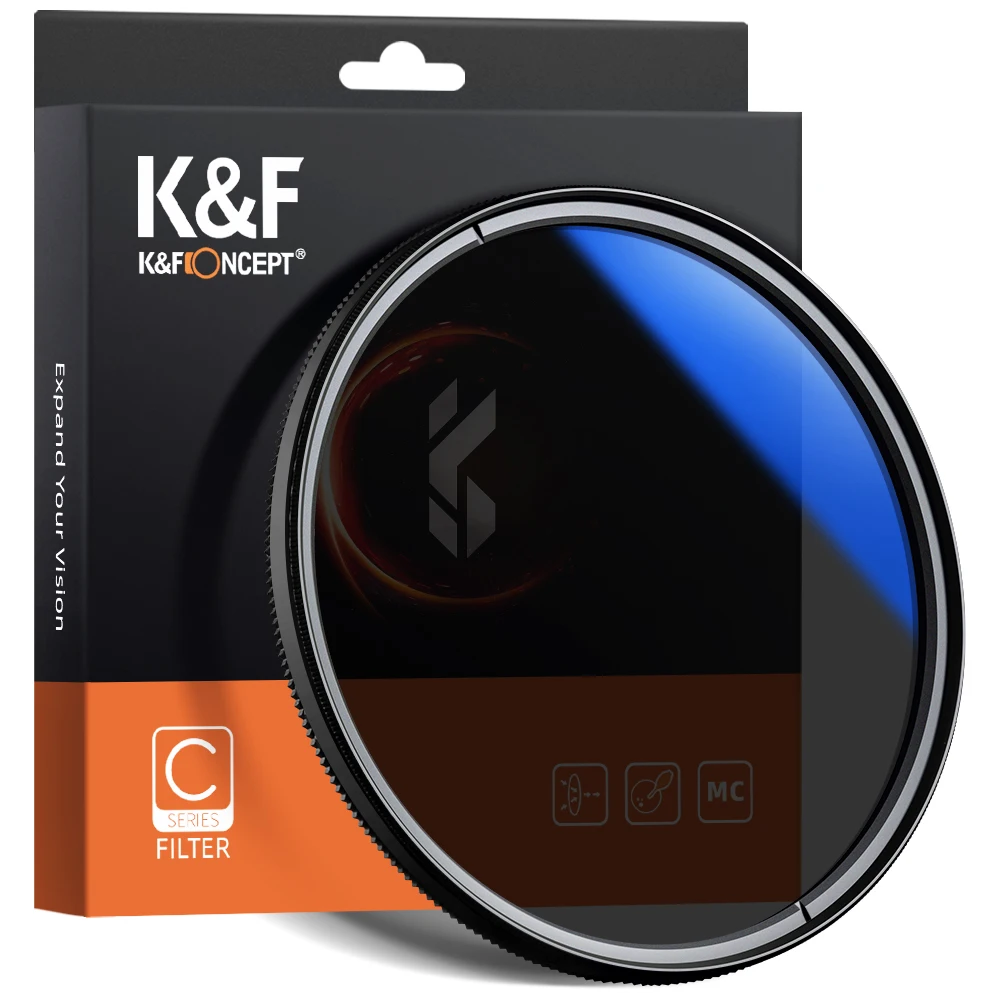 K&F Concept MC CPL Filter Circular Polarizer Ultra Slim Multi Coated Camera Lens Filter 37/40.5/43/49/52/55/58/62/67/72/77/82mm