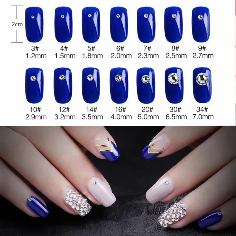 Top Glitter Crystal AB/Clear Gold Base Non Hot Fix Rhinestones SS3-SS50 FlatBack Strass &Fabric Garment Nail Art Decorations