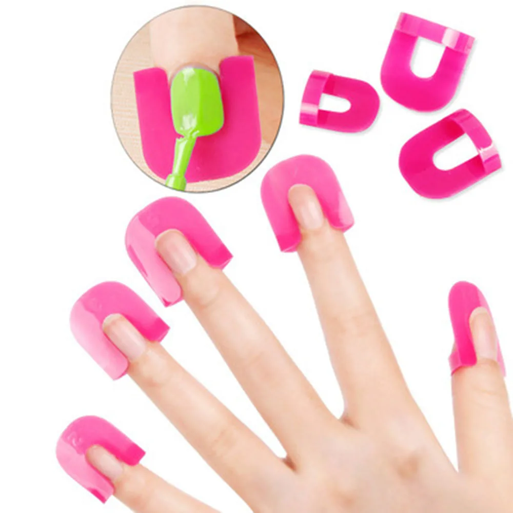 26pcs/set 10 Sizes G Curve Shape Varnish Shield Nail Protector Finger Cover Spill-Proof French Stickers Manicure Nail Art Tools