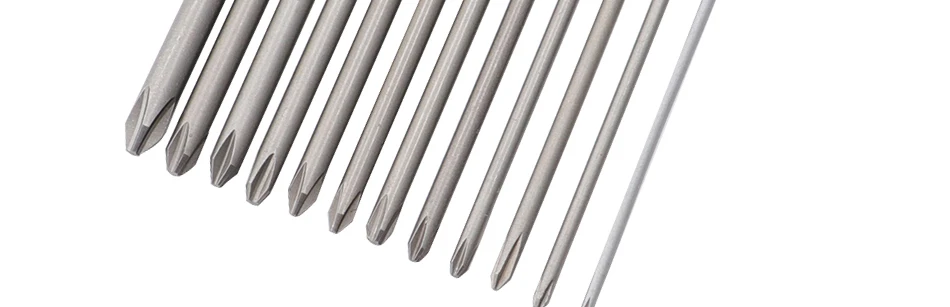 12pcs/15pcs 50mm 75mm 100mm 150mm Phillips screwdriver bit S2 alloy steel with magnetic screwdriver bit PH0 PH1 PH2