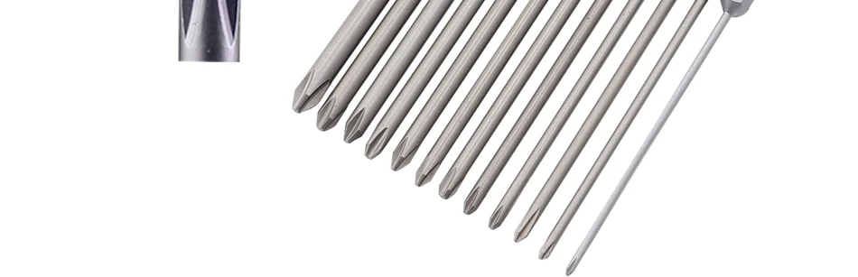 12pcs/15pcs 50mm 75mm 100mm 150mm Phillips screwdriver bit S2 alloy steel with magnetic screwdriver bit PH0 PH1 PH2