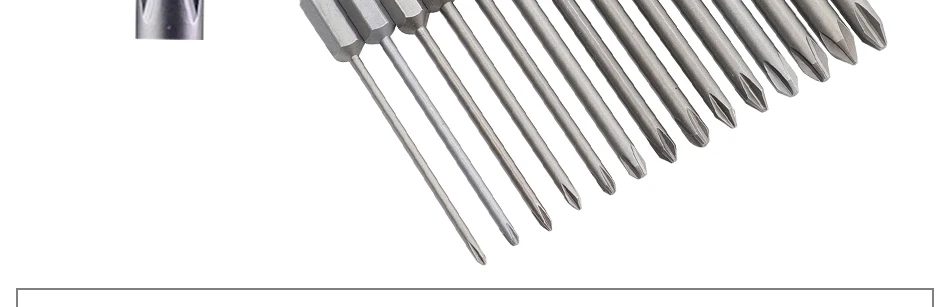 12pcs/15pcs 50mm 75mm 100mm 150mm Phillips screwdriver bit S2 alloy steel with magnetic screwdriver bit PH0 PH1 PH2