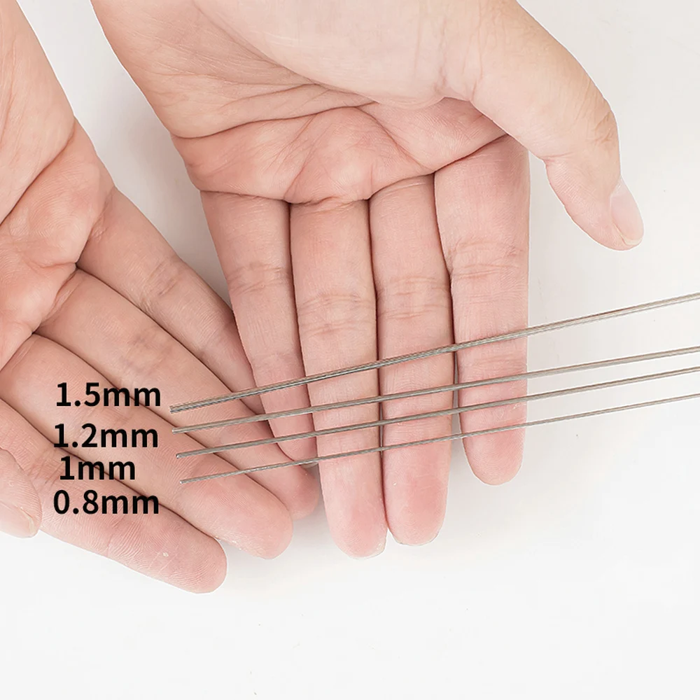 20PCS 50CM Stainless Steel Spring Wire Hard Wire Full Hard Wire Straight Wire 0.2-3MM Spring Steel Wire