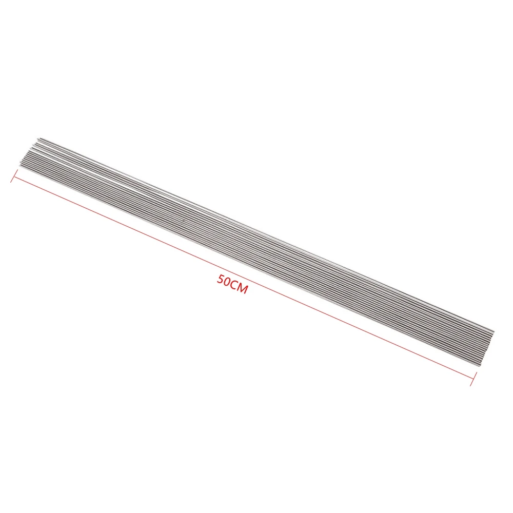 20PCS 50CM Stainless Steel Spring Wire Hard Wire Full Hard Wire Straight Wire 0.2-3MM Spring Steel Wire