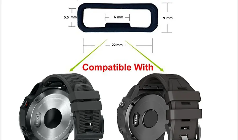hot 2-10pcs Rubber Watch Strap Band Keeper Loop Security Holder Retainer Ring For Garmin Fenix 6X 6X 6 Pro 5X 5S 5 5 Plus 3 HR