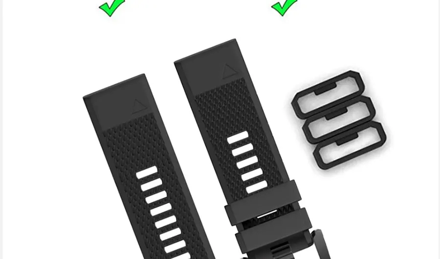 hot 2-10pcs Rubber Watch Strap Band Keeper Loop Security Holder Retainer Ring For Garmin Fenix 6X 6X 6 Pro 5X 5S 5 5 Plus 3 HR
