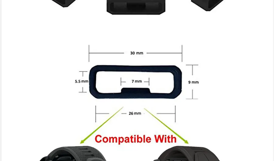 hot 2-10pcs Rubber Watch Strap Band Keeper Loop Security Holder Retainer Ring For Garmin Fenix 6X 6X 6 Pro 5X 5S 5 5 Plus 3 HR