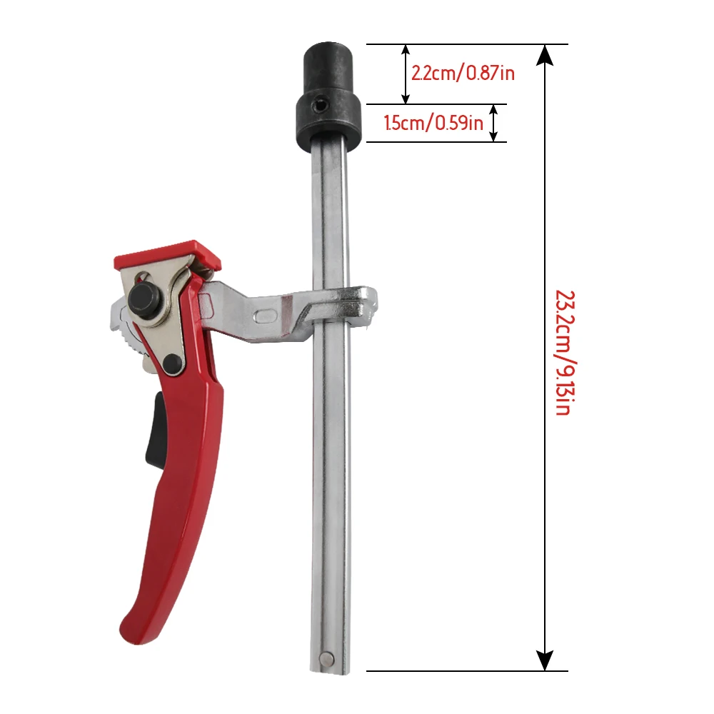 Allsome 2pc MFT Table Workbench Quick Ratchet Bench Dog Clamp 3/4 Inch(19mm) 20mm Dog Hole Clamp Hold Down Clamp for Woodworking