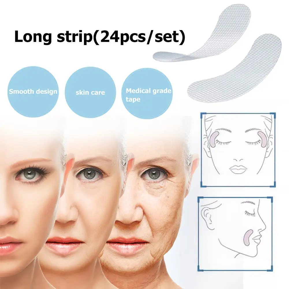 12/24/27pcs Thin Face Stickers EVA Anti-Wrinkle Anti-aging Patches Forehead Lift Tapes Beauty Skin Lift Up Unisex