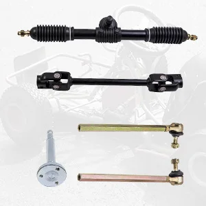 Steering Wheel Parts Tie Rod Rack Adjustable Shaft Set Unit For 110cc Go Kart 110cc Go Kart Assembly Shaft Kit