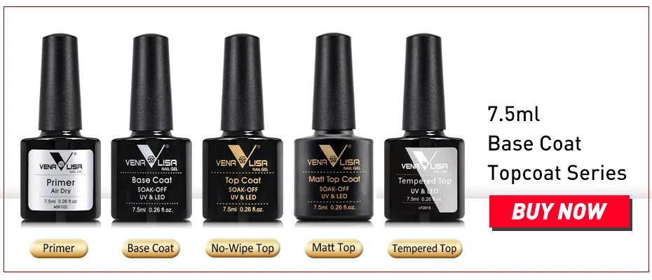 3pcs/set Venalisa Primer Base Coat Topcoat Nail Gel Polish Set Soak Off LED UV Gel Lacquer Nowipe Shiny Nail Gel Manicure Gel