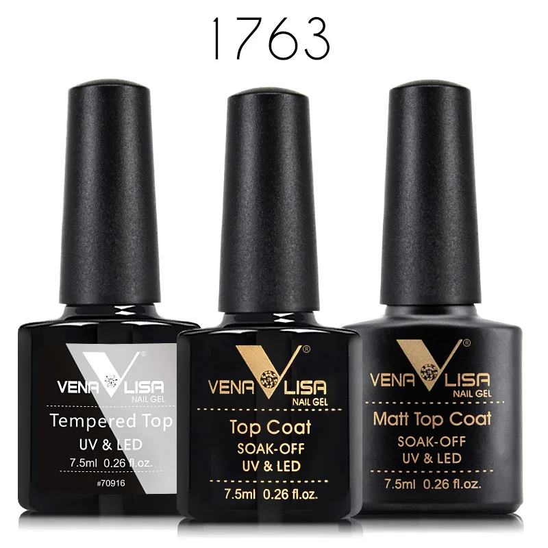 3pcs/set Venalisa Primer Base Coat Topcoat Nail Gel Polish Set Soak Off LED UV Gel Lacquer Nowipe Shiny Nail Gel Manicure Gel