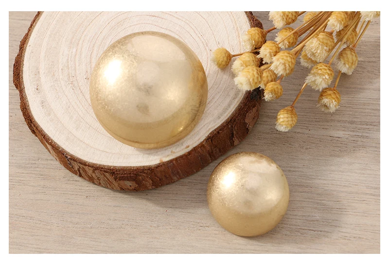 Badu Frosted Gold Color Semi-Ball Stud Earrings for Women Vintage Metal Big Round Earrings Jewelry Party Fashion Accessories