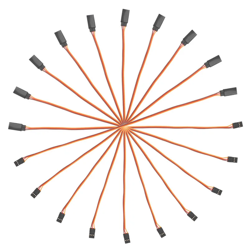 10Pcs 150/200/300/500mm Servo Extension Lead Wire Cable For RC Futaba JR Male to Female 30cm JUL27_32