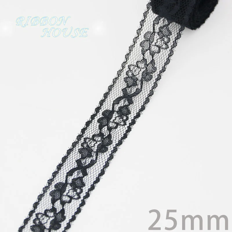 (10 Yards/Roll) Black Lace Fabric Ribbon Webbing Decoration Lovely Gift Packing Material