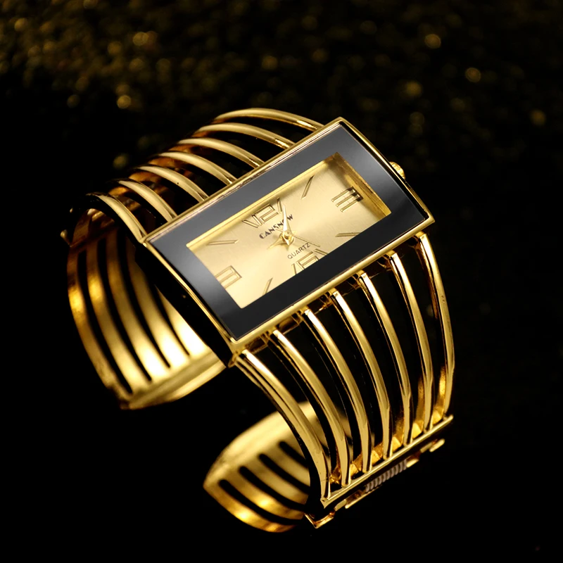CANSNOW Womens Watch Luxury Fashion Rose Gold Bangle Bracelet Watch Women Dress Clock Female Lady Saati Girls Wristwatch Relojes