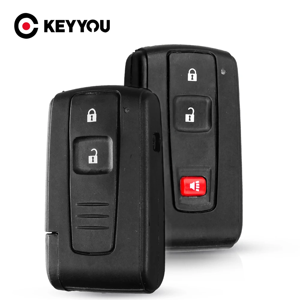 KEYYOU 2 BUTTON Car REMOTE KEY CASE Shell FOR TOYOTA PRIUS COROLLA VERSO Fob With TOY43 BLADE Replacement