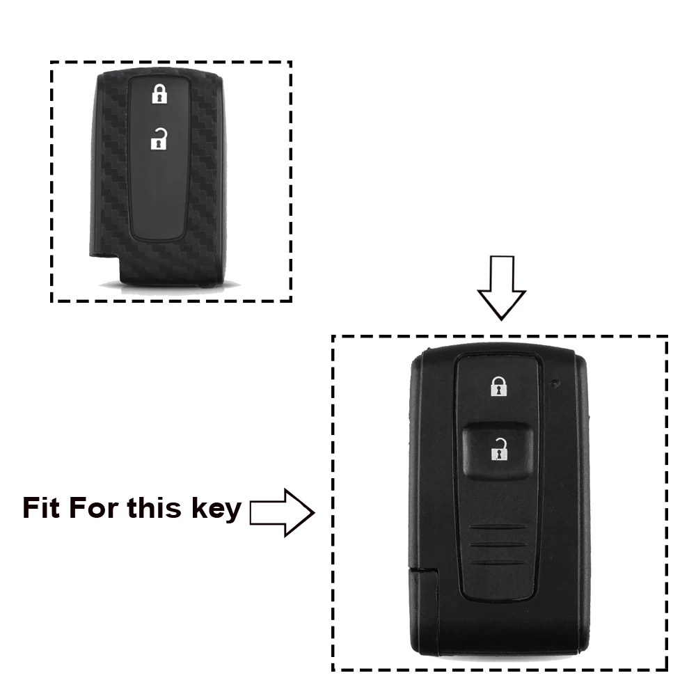 KEYYOU 2 BUTTON Car REMOTE KEY CASE Shell FOR TOYOTA PRIUS COROLLA VERSO Fob With TOY43 BLADE Replacement