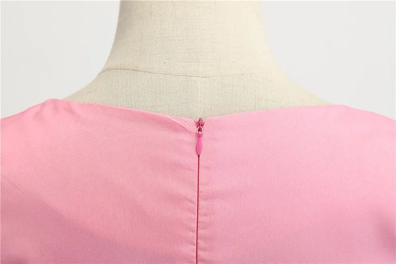 Women Summer Vintage Dress With Belt Short Sleeve V neck Elegant Retro Swing Party Dresses
