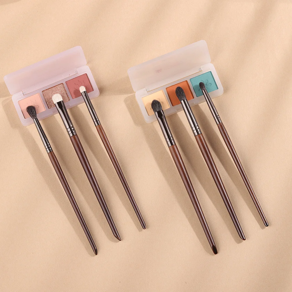 OVW Cosmetic 2/6 pcs Makeup Eye Shadow Brush Set Goat Hair Tool Ultra Soft Make Up Tapered Blender Diffuse Kit Cut Crease Brush