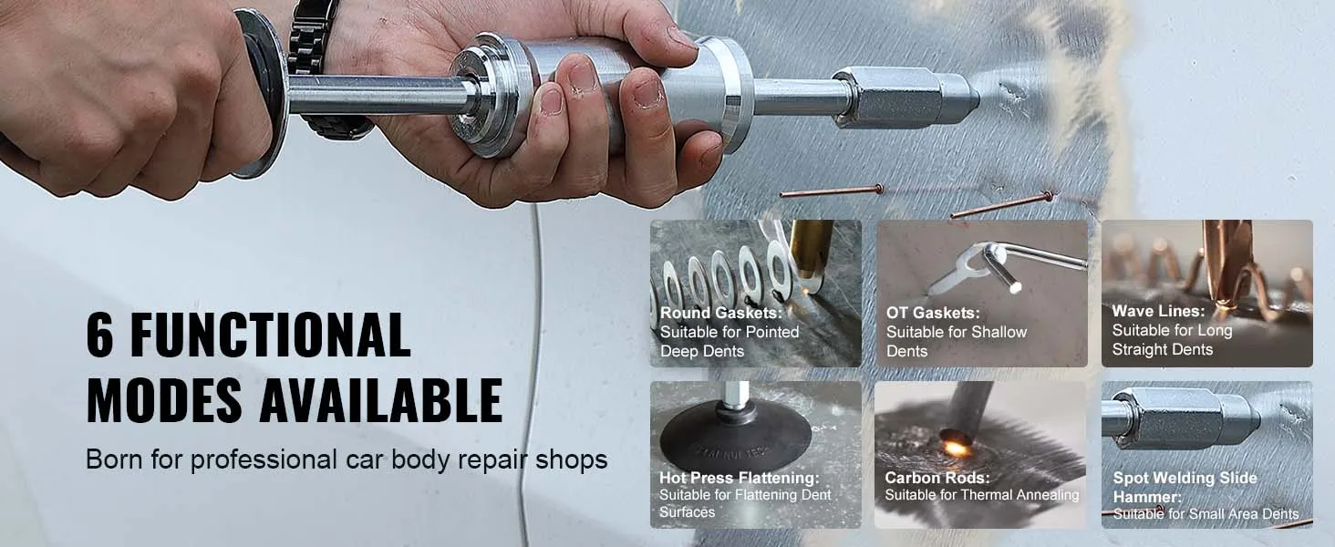 SucceBuy Stud Welder Dent Repair Kit 3KW Spot Welder Auto Body Welding Dent Puller Machine Welding Accessories for Car Truck