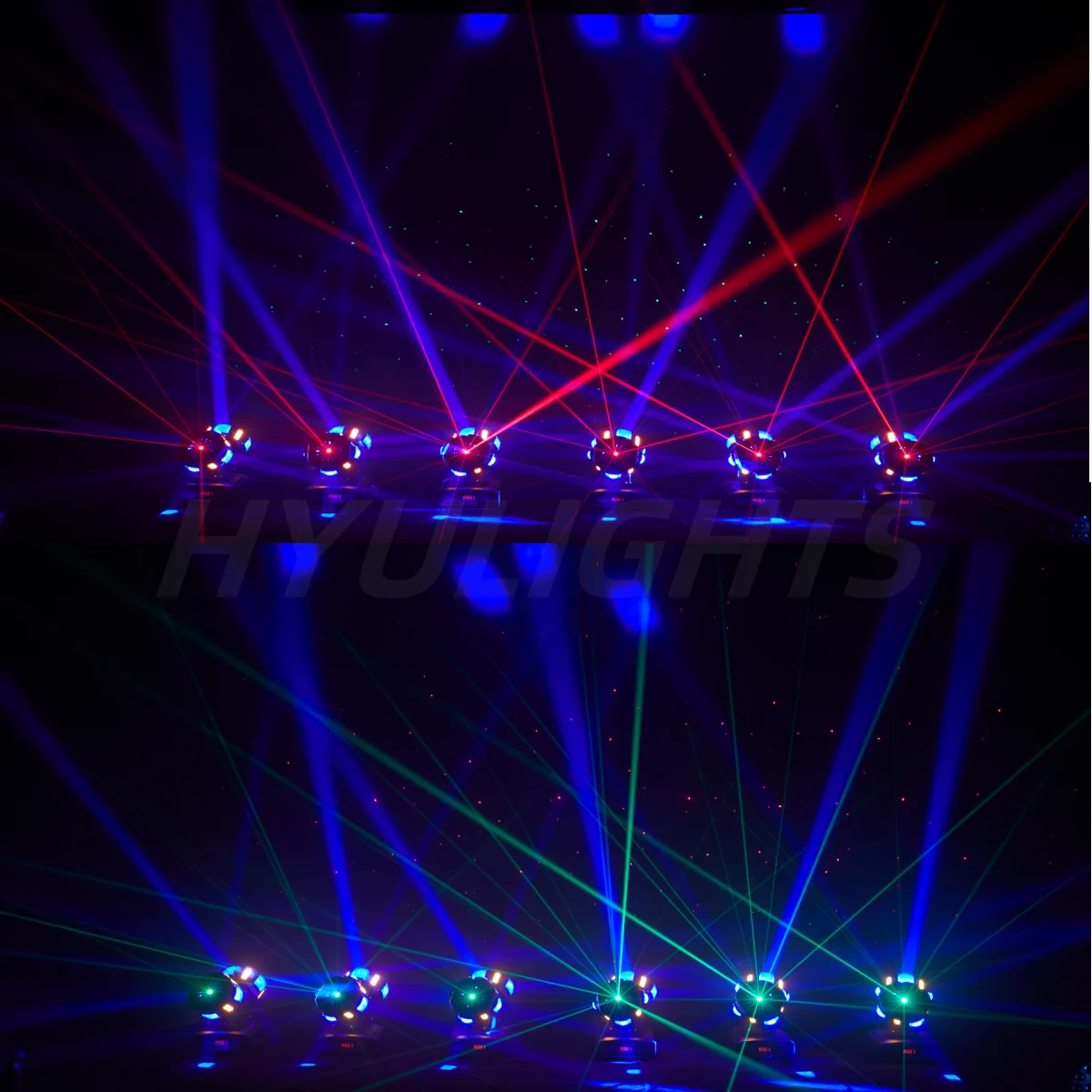 150W Double Head LED Beam&Strobe&Laser 3in1 Moving Head 8x12W RGBW 8x5W Bright Golden Red Green Laser Star DJ Lights effect