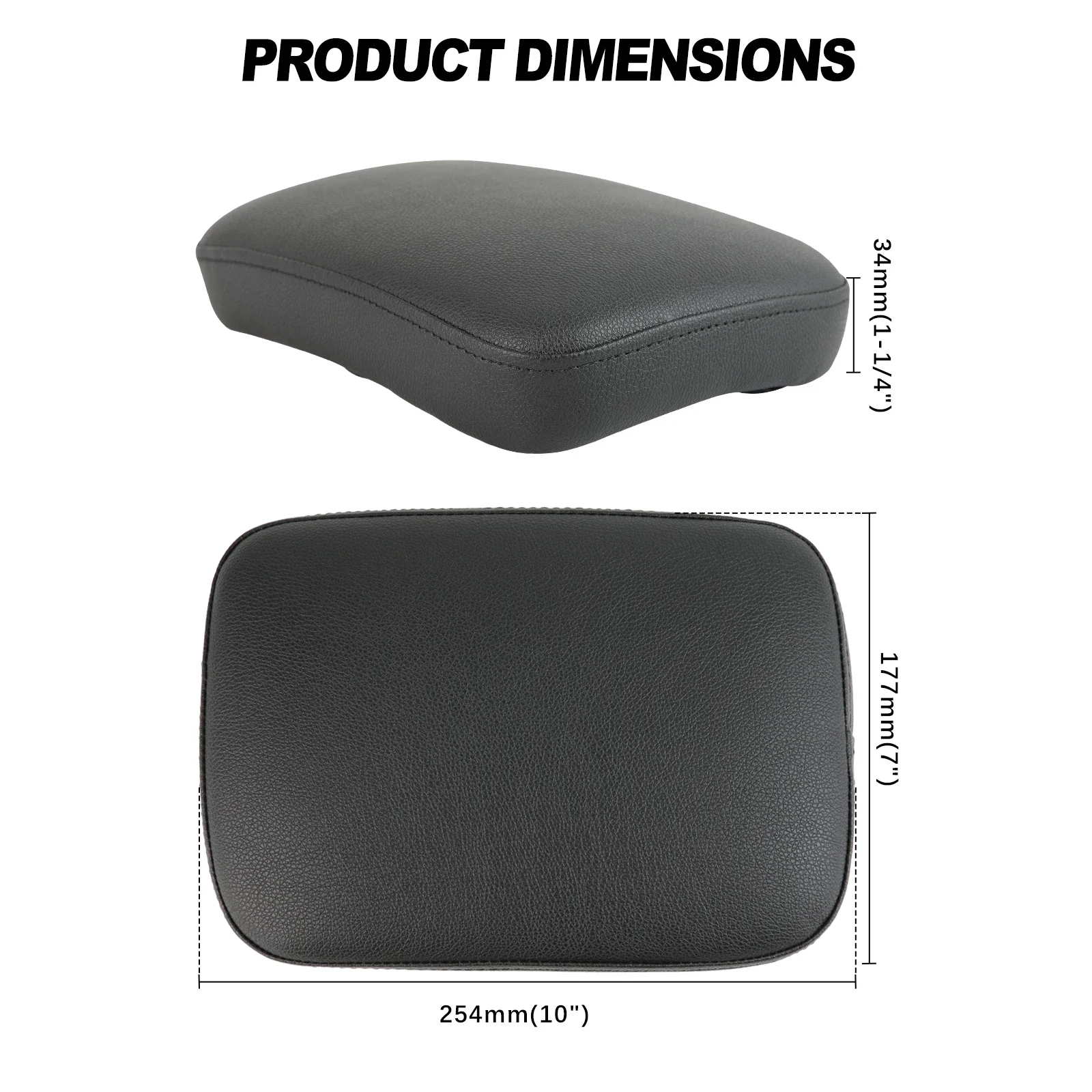 Motorcycle Rear Passenger Pillion Pad Rectangular Pillion Passenger Pad Seat For Harley Dyna 883 Choppers Bobber 8 Suction Cups