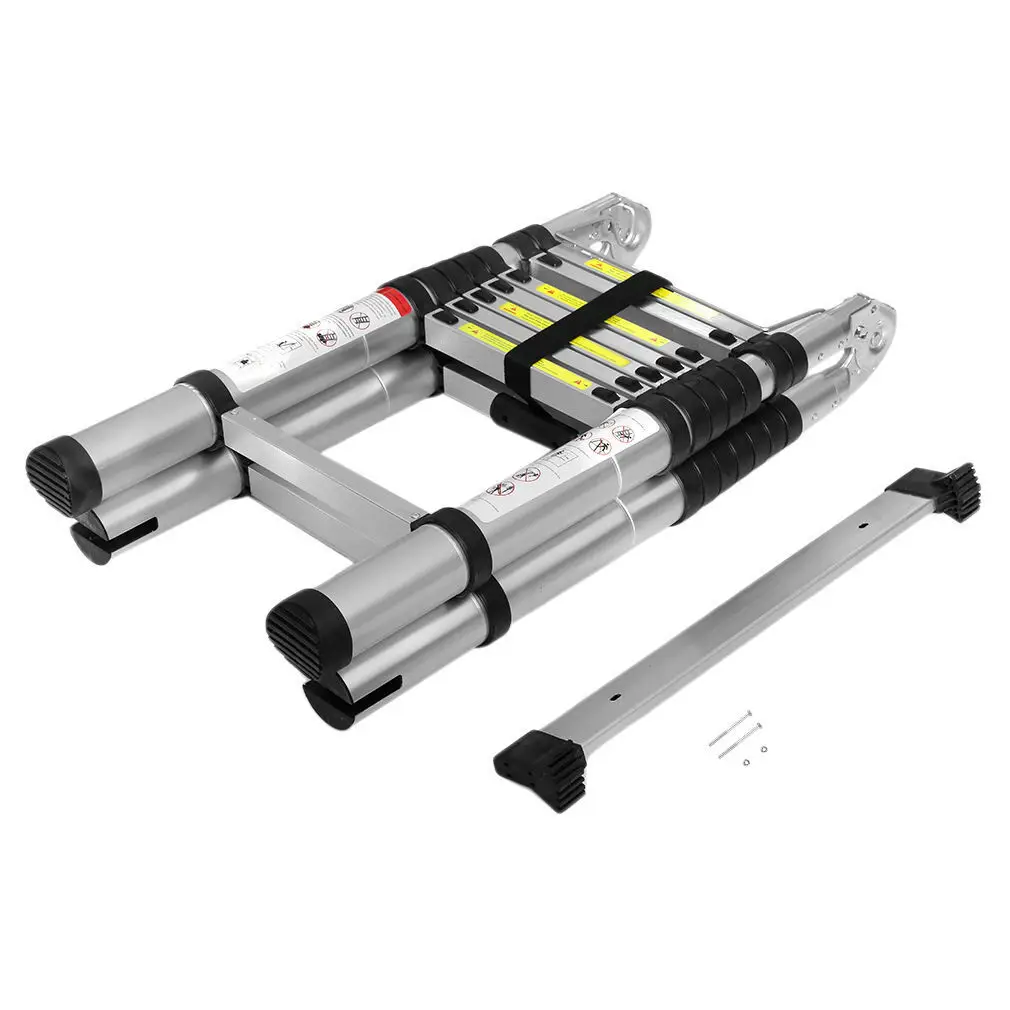 DayPlus Telescopic Loft Ladder Collapsible Step Ladders Extendable Alminium Ladders Folding Extending Portable,EN131,150kg/330lb