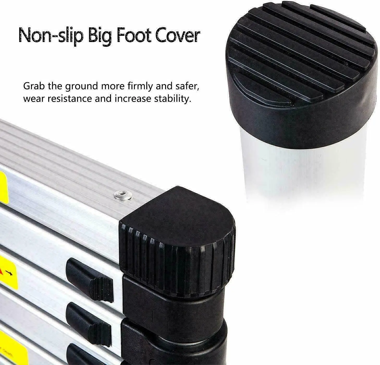 DayPlus Telescopic Loft Ladder Collapsible Step Ladders Extendable Alminium Ladders Folding Extending Portable,EN131,150kg/330lb