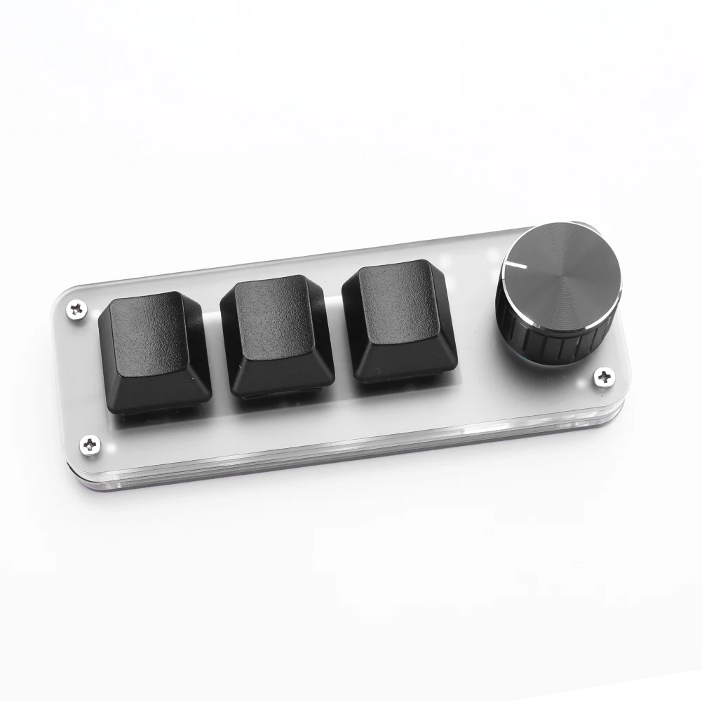 Programmable DIY Mechanical Keyboard Bluetooth/USB Wired RGB Custom Mini 3 Key 1 Knob Knob Macro Hotswap Keypa for Laptop