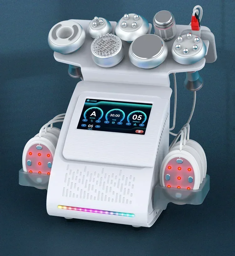 9 in 1 Tool 80K Cavitation Ultrasonic Body Slimming Machine Multi-Polar Frequency Anti-Wrinkle Rejuvenation Skin Lift Tighten