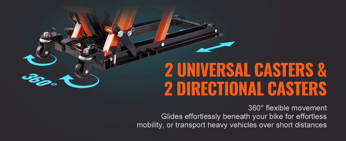 SucceBuy Motorcycle Lift 350/1100/1500 LBS Capacity Motorcycle Scissor Lift Jack with Wide Deck&Safety Pin for Bikes Motorcycles