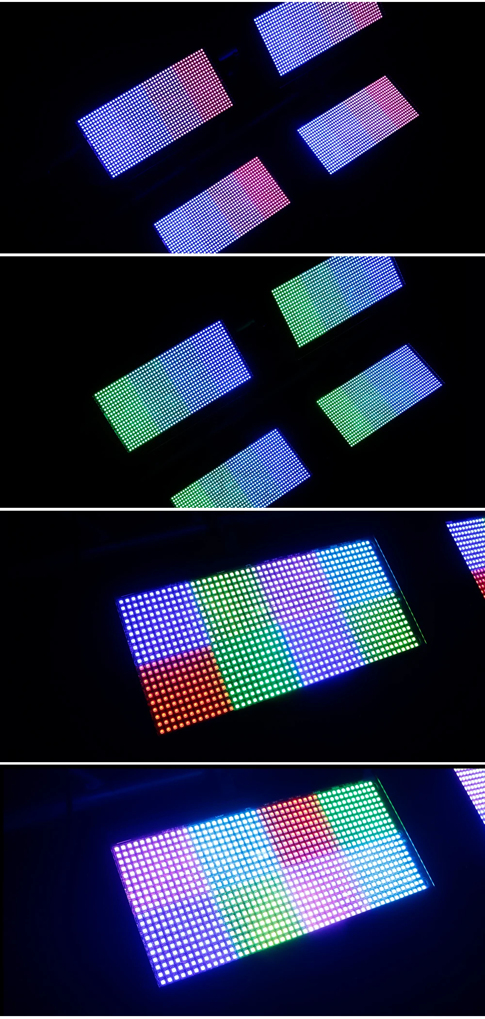 SHEHDS 2/4Pcs LED 200W RGB Marquee Strobe Light 960 SMD 5050 RGB LED For DJ Disco Wedding Nightclub
