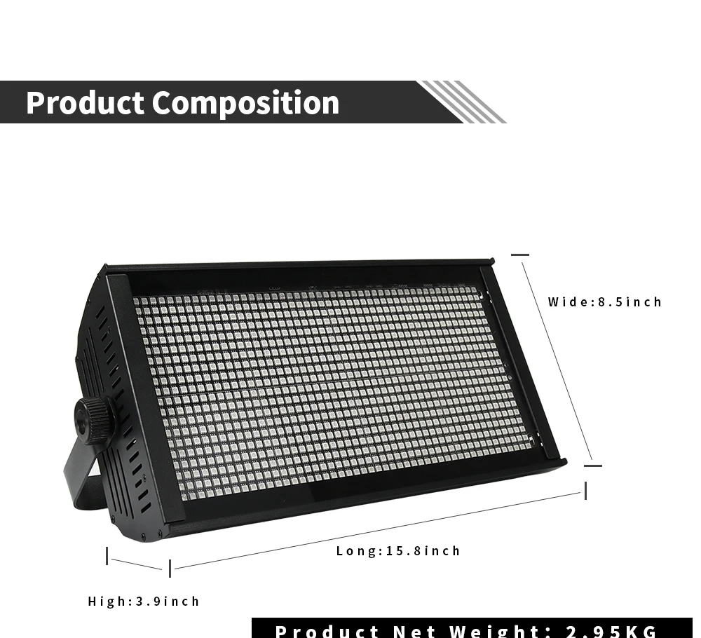 SHEHDS 2/4Pcs LED 200W RGB Marquee Strobe Light 960 SMD 5050 RGB LED For DJ Disco Wedding Nightclub