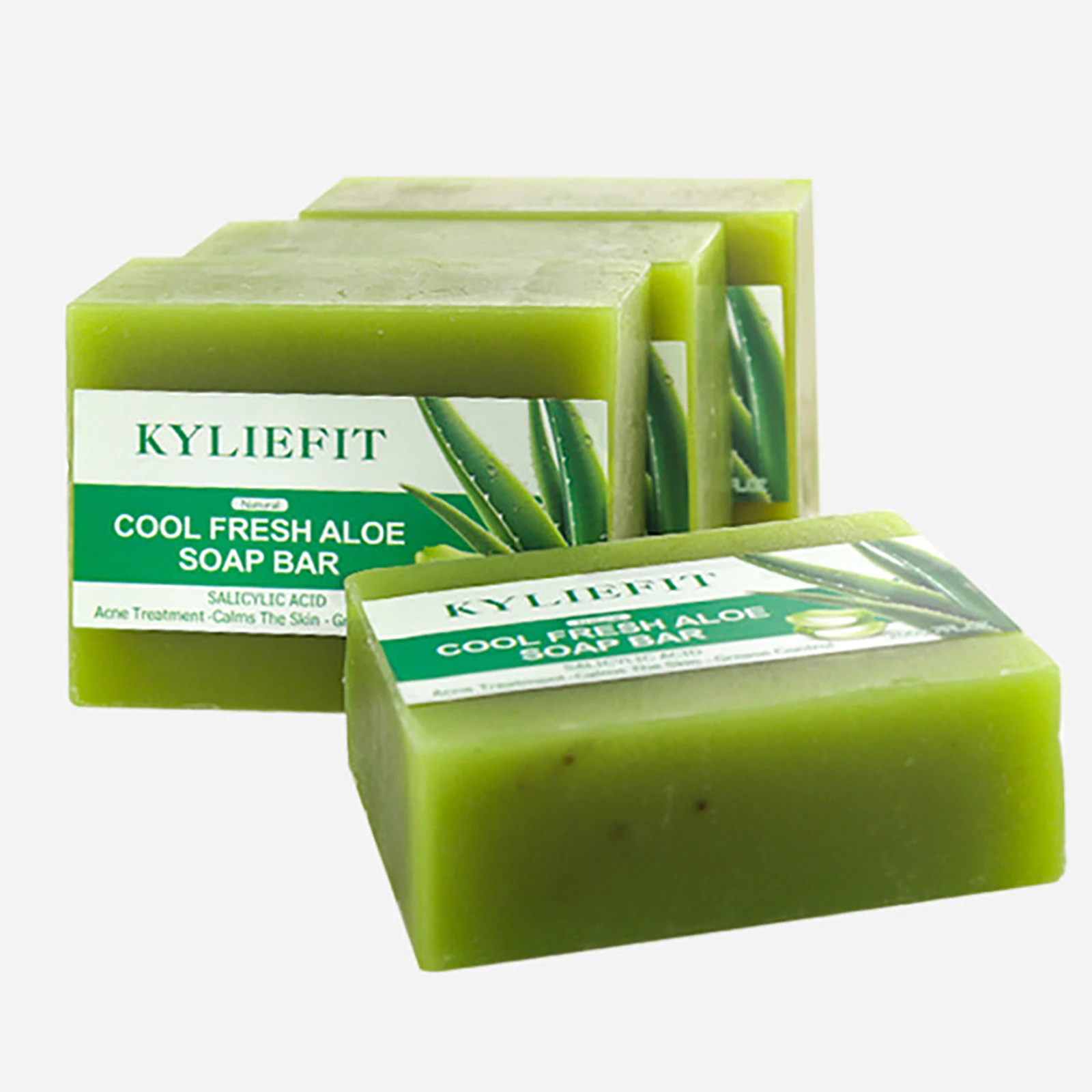 AILKE Aloe Vera Whitening Soap, Remove Acne, Pimples, Skin Radiant, Improve Skin Luster, Vegan Bath Wash for Women and Men, 200g