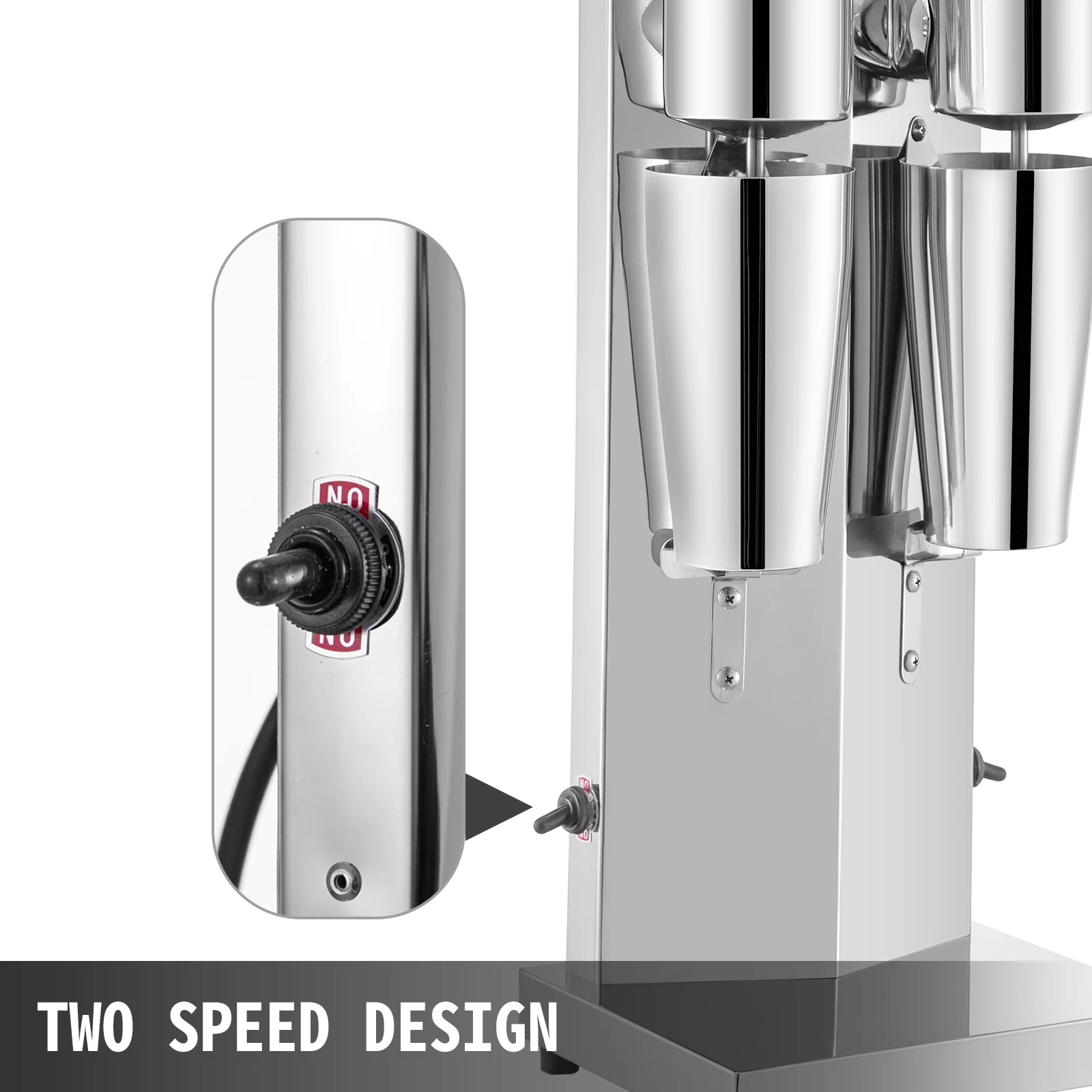 SucceBuy Milk Shake Machine 800ML Commercial Auto Double Cups Milkshaker Stainless Steel Shaking Maker Bubble Boba Drink Mixer
