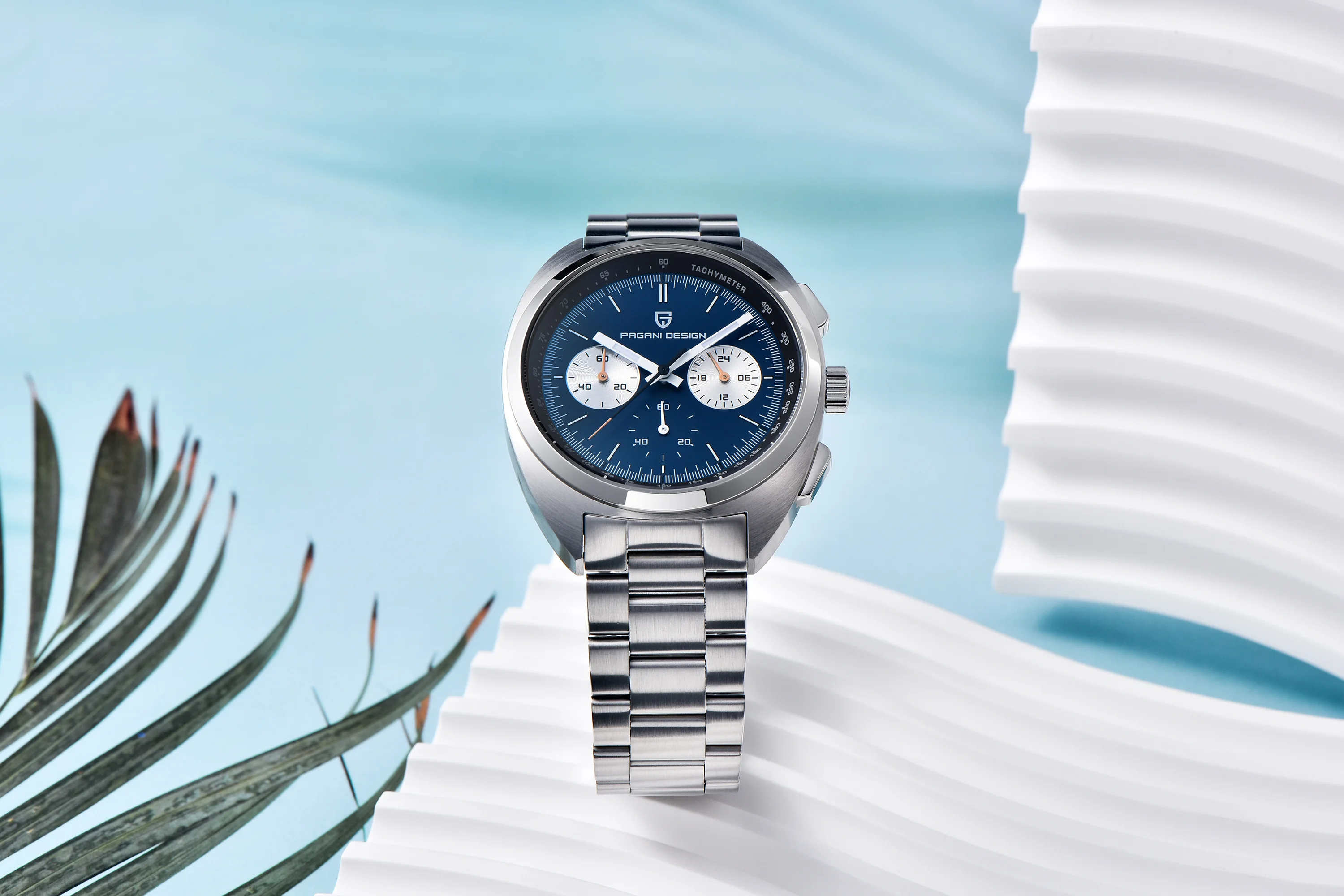 PAGANI DESIGN 2025 New Panda Dial Men Watches Luxury Quartz Watch For Men Japan VK63 Sport Chronograph Sapphire glass Wristwatch