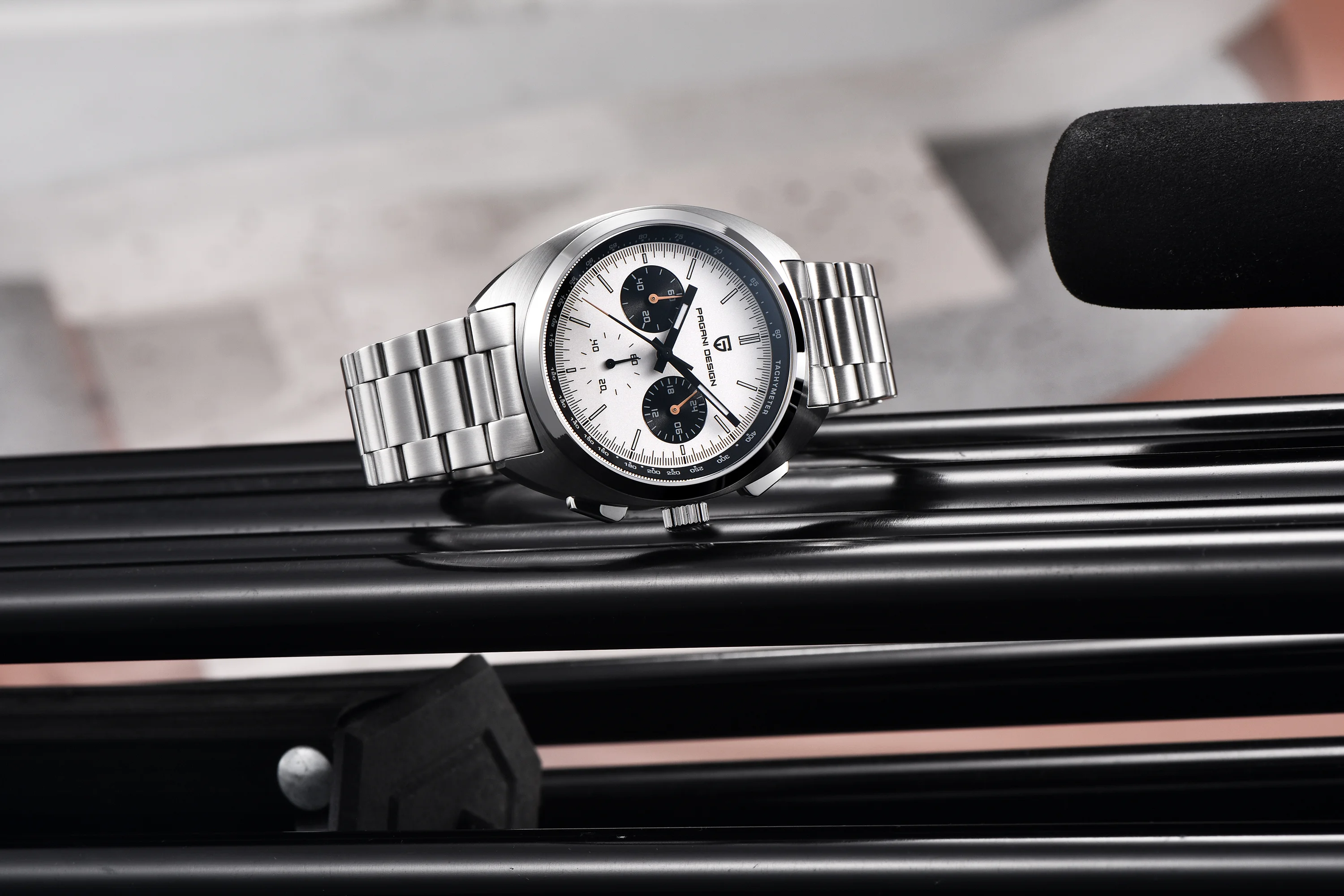 PAGANI DESIGN 2025 New Panda Dial Men Watches Luxury Quartz Watch For Men Japan VK63 Sport Chronograph Sapphire glass Wristwatch